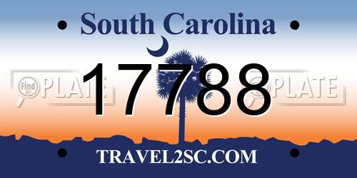 17788 South Carolina License Plate