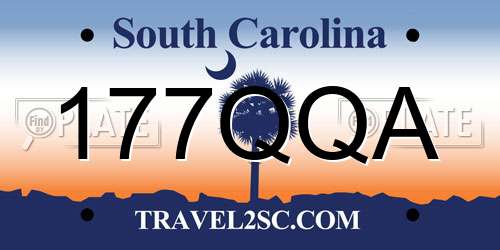177QQA South Carolina License Plate