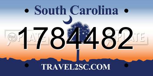 1784482 South Carolina License Plate