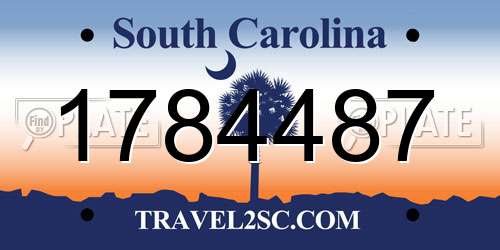 1784487 South Carolina License Plate
