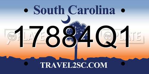 17884Q1 South Carolina License Plate