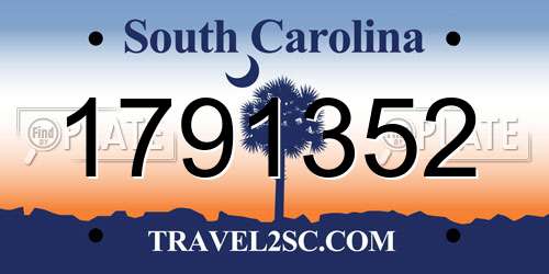 1791352 South Carolina License Plate