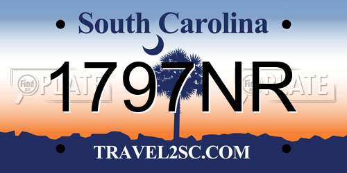 1797NR South Carolina License Plate