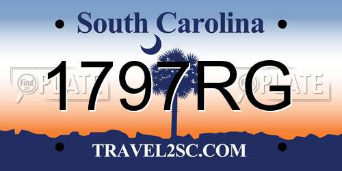 1797RG South Carolina License Plate