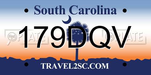 179DQV South Carolina License Plate