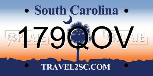 179QOV South Carolina License Plate