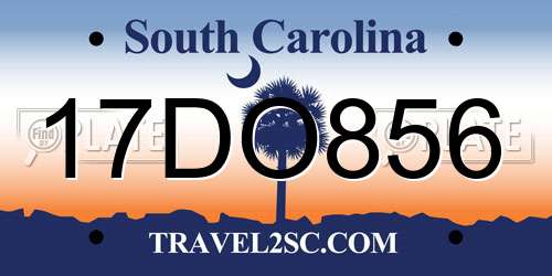 17DO856 South Carolina License Plate