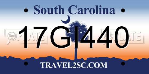 17GI440 South Carolina License Plate