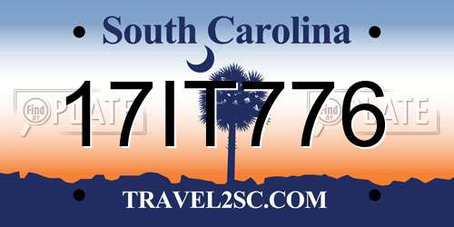 17IT776 South Carolina License Plate