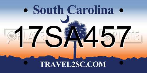 17SA457 South Carolina License Plate