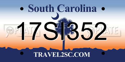 17SI352 South Carolina License Plate