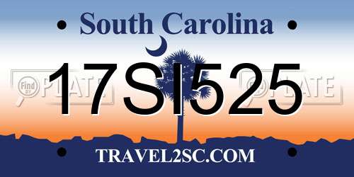17SI525 South Carolina License Plate