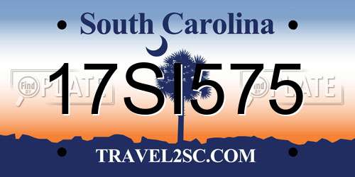 17SI575 South Carolina License Plate