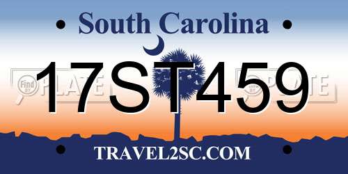 17ST459 South Carolina License Plate