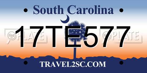 17TE577 South Carolina License Plate