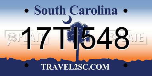 17TI548 South Carolina License Plate