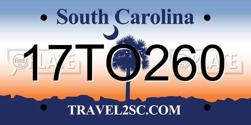 17TO260 South Carolina License Plate