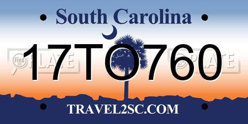 17TO760 South Carolina License Plate