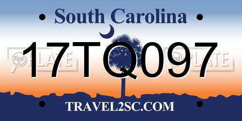 17TQ097 South Carolina License Plate