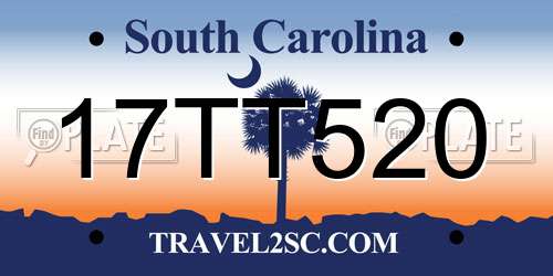 17TT520 South Carolina License Plate
