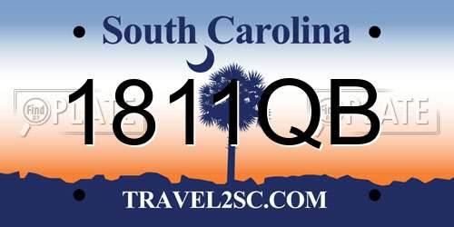 1811QB South Carolina License Plate