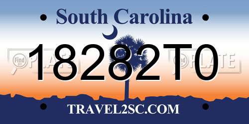 18282T0 South Carolina License Plate