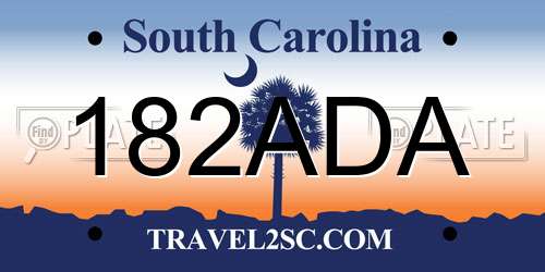 182ADA South Carolina License Plate