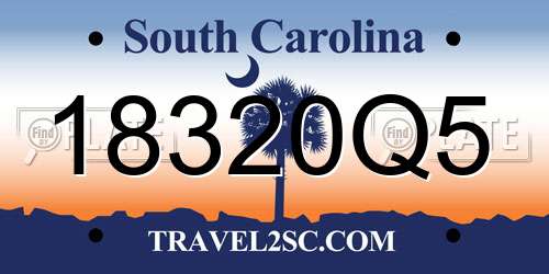 18320Q5 South Carolina License Plate