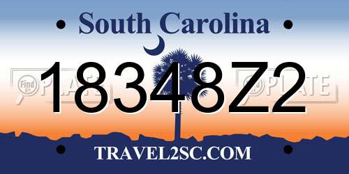 18348Z2 South Carolina License Plate