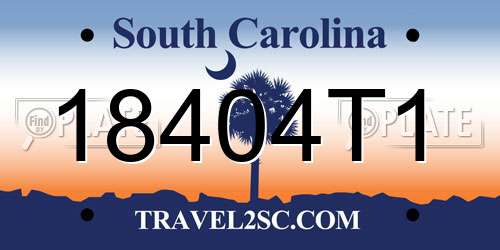 18404T1 South Carolina License Plate