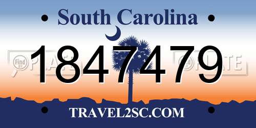 1847479 South Carolina License Plate