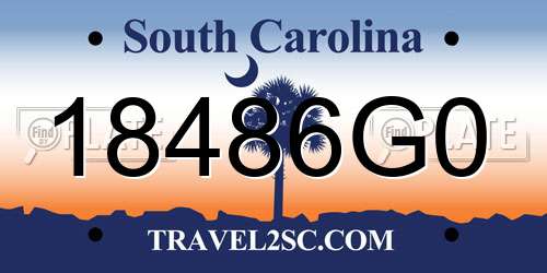 18486G0 South Carolina License Plate