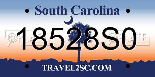 18528S0 South Carolina License Plate