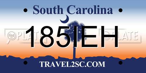 185IEH South Carolina License Plate
