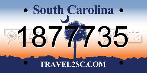 1877735 South Carolina License Plate