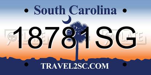 18781SG South Carolina License Plate