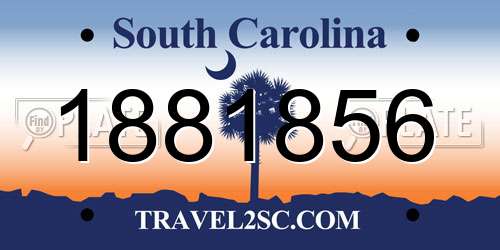 1881856 South Carolina License Plate