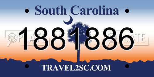 1881886 South Carolina License Plate