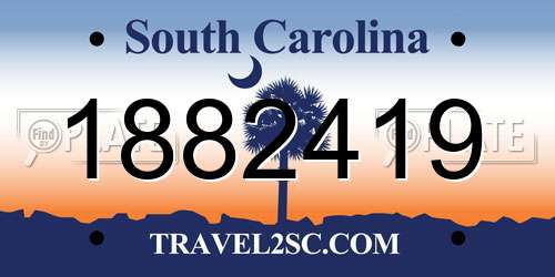 1882419 South Carolina License Plate