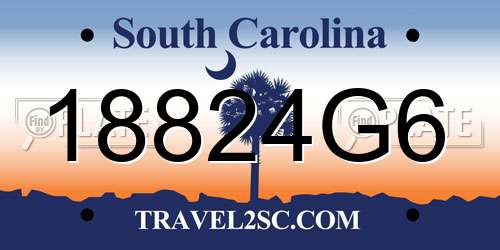 18824G6 South Carolina License Plate