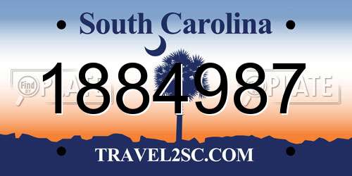 1884987 South Carolina License Plate