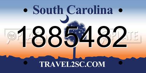 1885482 South Carolina License Plate