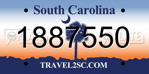 1887550 South Carolina License Plate