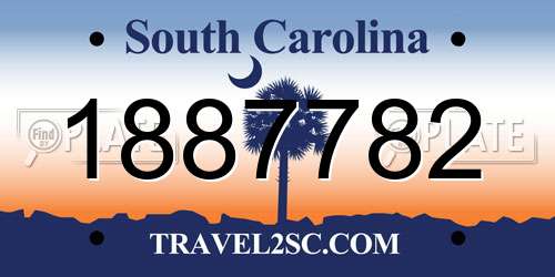 1887782 South Carolina License Plate
