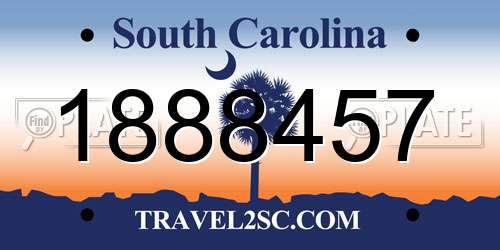 1888457 South Carolina License Plate
