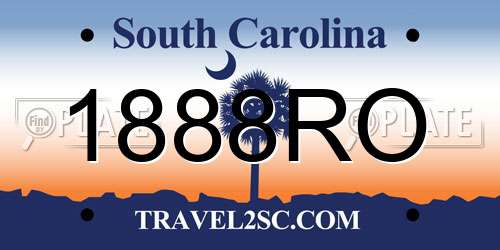 1888RO South Carolina License Plate