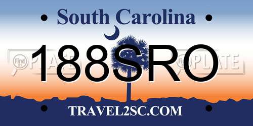 188SRO South Carolina License Plate