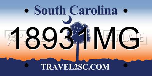 18931MG South Carolina License Plate