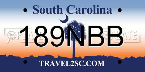 189NBB South Carolina License Plate