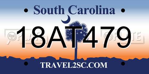 18AT479 South Carolina License Plate